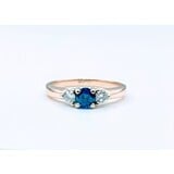  Ring .25ctw Diamonds .33ct Sapphire 14ky Sz5 122120158