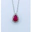 Pendant .08 Diamonds .84 Ctw RUBY W/CH 14KW 122120271
