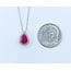 Pendant .08 Diamonds .84 Ctw RUBY W/CH 14KW 122120271