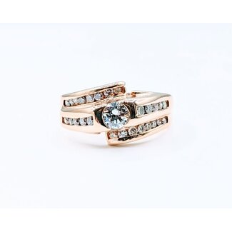 Ring .40ct Diamond .33ctw SI1-SI2 H Diamonds 14ky Sz9 122120501