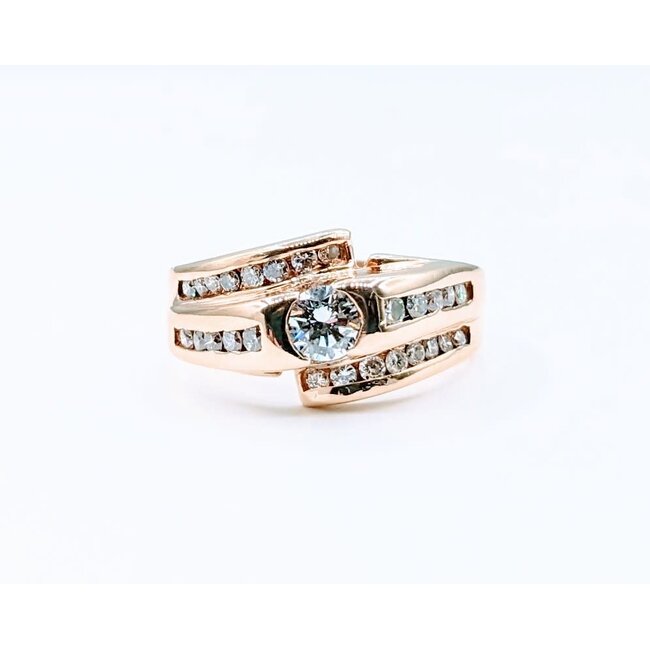 Ring .40ct Diamond .33ctw SI1-SI2 H Diamonds 14ky Sz9 122120501