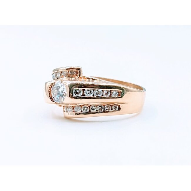 Ring .40ct Diamond .33ctw SI1-SI2 H Diamonds 14ky Sz9 122120501