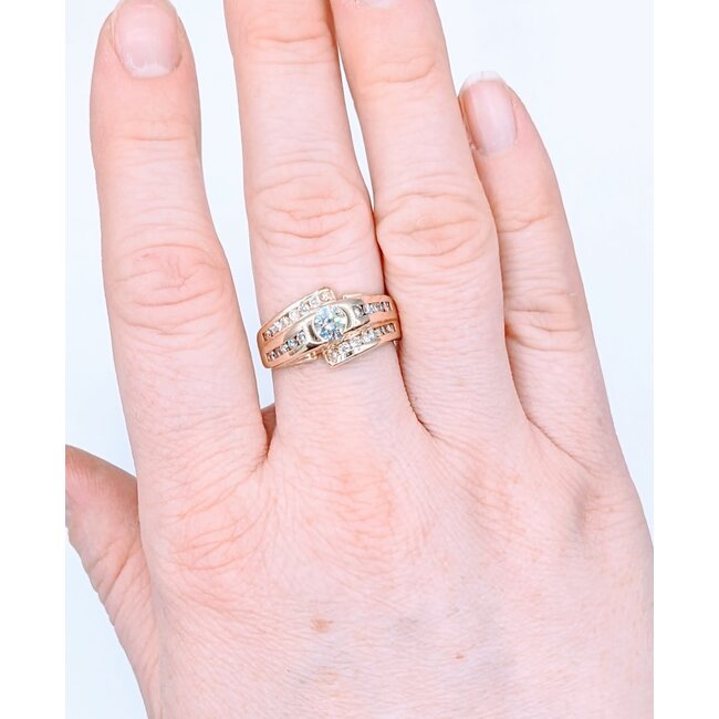 Ring .40ct Diamond .33ctw SI1-SI2 H Diamonds 14ky Sz9 122120501