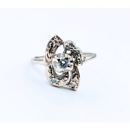 Ring .25ctw European & Single Cut Diamonds 14kw Sz6 122090031