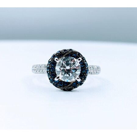 Ring .36ctw Diamonds .62ctw Sapphire  CZ Ctr 14kw Sz7 123050125