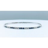  Bracelet Flex .46ctw Diamonds .59ctw Sapphire 14kw 6.5" 123050181