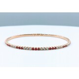  Bracelet Flex .51ctw Diamonds .60ctw Ruby 14ky 6.5" 123050173