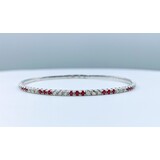  Bracelet Flex .51ctw Diamonds .62ctw Ruby 14kw 6.75" 123050176