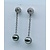 Earrings Drop 8mm Tahitian Pearls 14kw 42x8mm 223060022