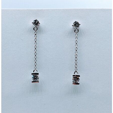 Earrings .40ctw Diamonds 14kw 1" 123050150