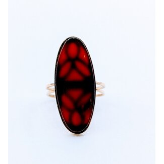 Ring 29x12mm Chalcedony 18ky Sz8 223060054