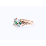  Ring Antique Moonstone/Emerald 14ky Sz7.5 223060067