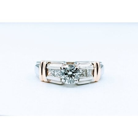 Ring .50ct Round/Princess Diamond .30ctw Diamonds 14ktt Sz7 223060056
