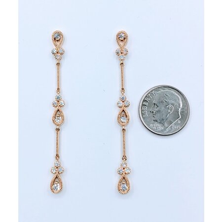 Earrings .75ctw Diamonds 14ky 123060043