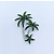 Pendant Palm Trees .18ctw Diamonds 1.06ctw Tsavorite Garnet 14kw 1.4x1" 123060076