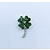Pendant 4-Leaf Clover .09ctw Diamonds .80ctw Tsavorite Garnet 14kw .8x.5" 123060078