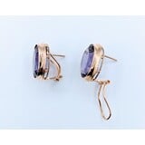  Earrings 16x12mm Oval Amethyst 14ky 19x15mm 223070063