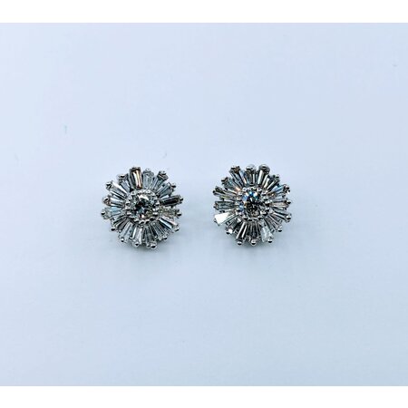 Earrings Stud .84ctw Diamonds 14kw .4" 123060162