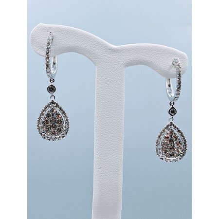 Earrings Dangle 1.80ctw Diamonds 14kw 1.3x.45" 123060160