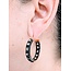 Earrings Hoops 4.0ctw Rose Cut Diamonds 14k/SS 33.5x5.5mm 223070053