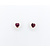 Earrings Studs 6mm Heart Garnets 14ky 6mm 223070058