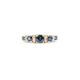 Ring .12ctw Round Diamonds .50ctw Sapphire 14ky Sz5.5 223070133