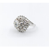  Ring Vintage .90ct Round Diamond 1.0ctw Diamonds 18kw Sz5.5 223070136