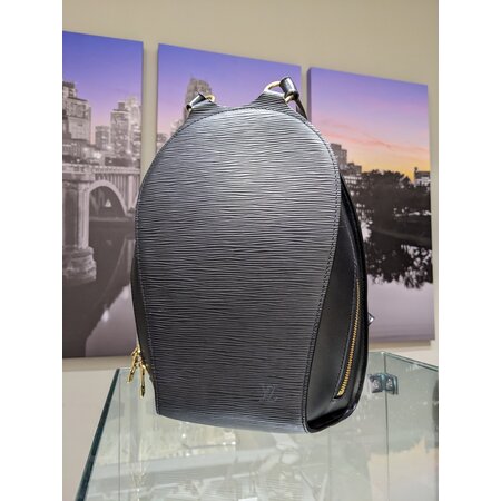 Handbag Louis Vuitton Mabillon Backpack Black Epi 123070020