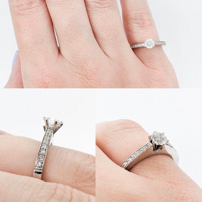 Ring .38Ct Round Diamond .08ctw Diamonds 14kw Sz4 223070147