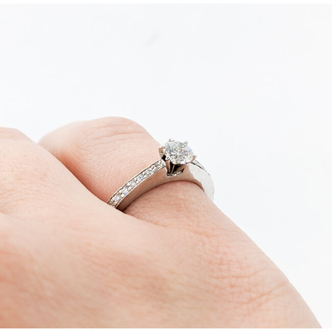 Ring .38Ct Round Diamond .08ctw Diamonds 14kw Sz4 223070147