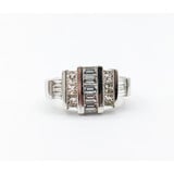  Ring 1.75ctw Princess & Baguette Diamonds 950pt Sz6.5 123070099
