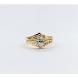  Ring .50ct Diamonds Marquise Ctr. 14ky Sz6.25 123070092