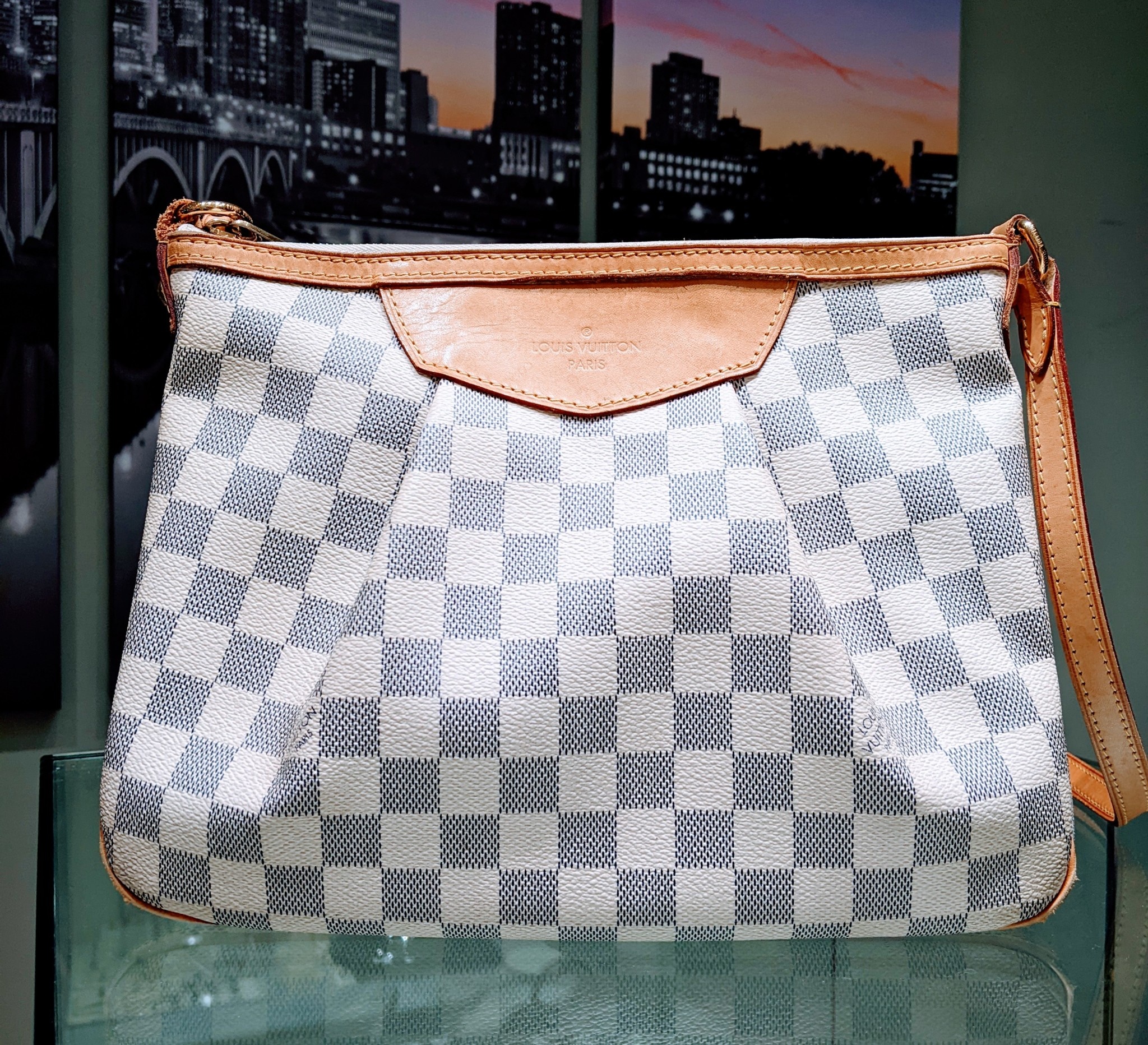 Handbag Louis Vuitton Siracusa PM Azur Damier N41113 123070041