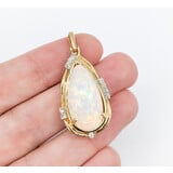  Pendant Drop .27ctw Diamonds 8.9ct Opal 14ky 1.5x.75" 123060097