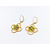 Earrings Clover .04ctw Round Diamonds (8)4mm Peridots 14ky 38x21mm 223060023