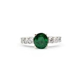  Ring .33ctw Diamonds 1.00ct Emerald 14kw Sz6.5 123040039