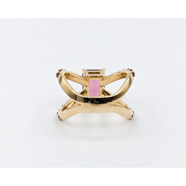 Ring 2.28ct Pink Tourmaline 1.05ctw Rubies 14ky Sz6 223030042
