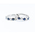 Earrings Hoop 1.18ctw Diamonds 1.53ctw Sapphire 14kw 1" 123030175