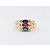 Ring LeVian .10ctw Diamonds 1.00ctw Sapphire, Ruby, Emerald 14ky Sz9.75 122120135