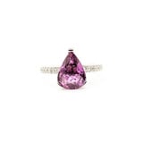  Ring .16ctw Round Diamonds 3.0ct Purple Sapphire 14kw Sz7 223070024