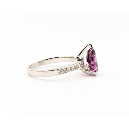 Ring .16ctw Round Diamonds 3.0ct Purple Sapphire 14kw Sz7 223070024