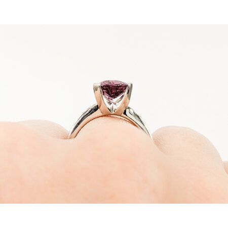 Ring .16ctw Round Diamonds 3.0ct Purple Sapphire 14kw Sz7 223070024