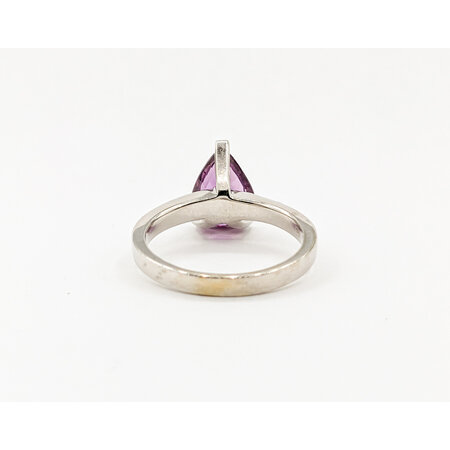 Ring .16ctw Round Diamonds 3.0ct Purple Sapphire 14kw Sz7 223070024