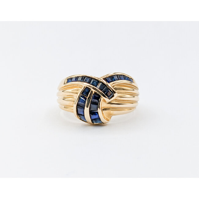 Ring .50ctw Baguette Sapphires 14ky Sz5.25 223030096