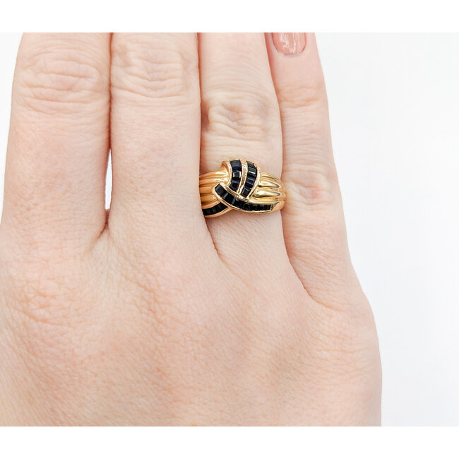 Ring .50ctw Baguette Sapphires 14ky Sz5.25 223030096