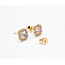 Earrings Quatrefoil Diamonds .62ctw Opal 14ky .3x.3" 123060177