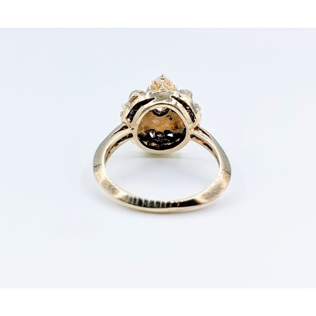 Ring Vintage Enamel Opal 14ky Sz6.5 222110112