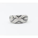  Ring .75ctw White & Black Diamonds 14kw Sz7.5 122120151