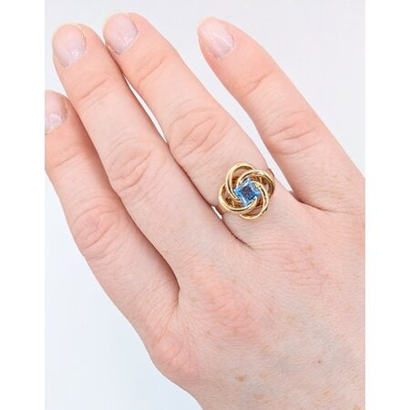 Ring Vintage Synthetic Spinel 18ky Sz6.25 222110113