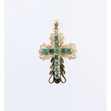  Pendant Cross Green Onyx 18ky 46x27mm 222110114